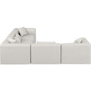 Meridian Cube Cream Vegan Leather Modular Sectional IMAGE 5