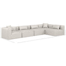 Meridian Cube Cream Vegan Leather Modular Sectional IMAGE 10