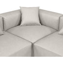 Meridian Cube Cream Vegan Leather Modular Sectional IMAGE 7
