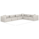 Meridian Cube Cream Vegan Leather Modular Sectional IMAGE 10
