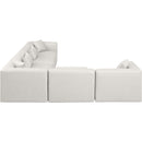 Meridian Cube Cream Vegan Leather Modular Sectional IMAGE 4