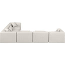 Meridian Cube Cream Vegan Leather Modular Sectional IMAGE 5