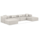 Meridian Cube Cream Vegan Leather Modular Sectional IMAGE 10