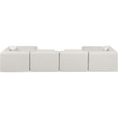 Meridian Cube Cream Vegan Leather Modular Sectional IMAGE 3