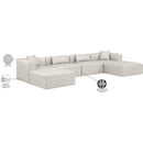 Meridian Cube Cream Vegan Leather Modular Sectional IMAGE 9