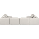 Meridian Cube Cream Vegan Leather Modular Sectional IMAGE 3