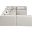Meridian Cube Cream Vegan Leather Modular Sectional IMAGE 5
