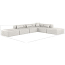 Meridian Cube Cream Vegan Leather Modular Sectional IMAGE 10