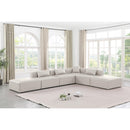 Meridian Cube Cream Vegan Leather Modular Sectional IMAGE 2