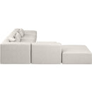 Meridian Cube Cream Vegan Leather Modular Sectional IMAGE 4