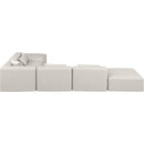 Meridian Cube Cream Vegan Leather Modular Sectional IMAGE 5