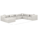Meridian Cube Cream Vegan Leather Modular Sectional IMAGE 10