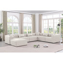 Meridian Cube Cream Vegan Leather Modular Sectional IMAGE 2