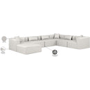 Meridian Cube Cream Vegan Leather Modular Sectional IMAGE 9