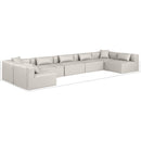 Meridian Cube Cream Vegan Leather Modular Sectional IMAGE 10