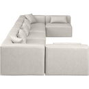 Meridian Cube Cream Vegan Leather Modular Sectional IMAGE 5