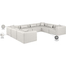 Meridian Cube Cream Vegan Leather Modular Sectional IMAGE 10