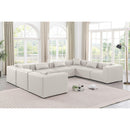 Meridian Cube Cream Vegan Leather Modular Sectional IMAGE 2