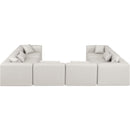 Meridian Cube Cream Vegan Leather Modular Sectional IMAGE 3