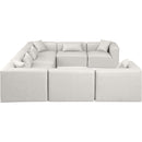 Meridian Cube Cream Vegan Leather Modular Sectional IMAGE 5