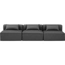 Meridian Cube Charcoal Grey Vegan Leather Modular Sofa IMAGE 4