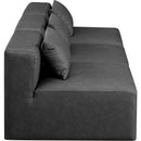 Meridian Cube Charcoal Grey Vegan Leather Modular Sofa IMAGE 5