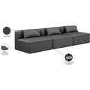 Meridian Cube Charcoal Grey Vegan Leather Modular Sofa IMAGE 7