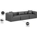 Meridian Cube Charcoal Grey Vegan Leather Modular Sofa IMAGE 8