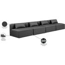 Meridian Cube Charcoal Grey Vegan Leather Modular Sofa IMAGE 8