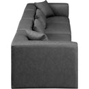 Meridian Cube Charcoal Grey Vegan Leather Modular Sofa IMAGE 5