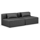 Meridian Cube Charcoal Grey Vegan Leather Modular Sofa IMAGE 9