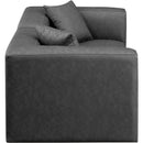 Meridian Cube Charcoal Grey Vegan Leather Modular Sofa IMAGE 5