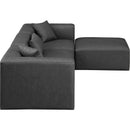 Meridian Cube Charcoal Grey Vegan Leather Modular Sectional IMAGE 5