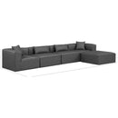 Meridian Cube Charcoal Grey Vegan Leather Modular Sectional IMAGE 9