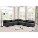 Meridian Cube Charcoal Grey Vegan Leather Modular Sectional IMAGE 2