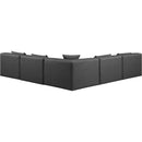 Meridian Cube Charcoal Grey Vegan Leather Modular Sectional IMAGE 3
