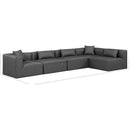 Meridian Cube Charcoal Grey Vegan Leather Modular Sectional IMAGE 11