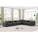 Meridian Cube Charcoal Grey Vegan Leather Modular Sectional IMAGE 2
