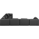 Meridian Cube Charcoal Grey Vegan Leather Modular Sectional IMAGE 5