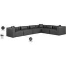 Meridian Cube Charcoal Grey Vegan Leather Modular Sectional IMAGE 9