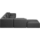 Meridian Cube Charcoal Grey Vegan Leather Modular Sectional IMAGE 4