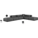 Meridian Cube Charcoal Grey Vegan Leather Modular Sectional IMAGE 8