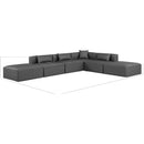 Meridian Cube Charcoal Grey Vegan Leather Modular Sectional IMAGE 9