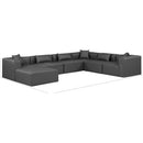 Meridian Cube Charcoal Grey Vegan Leather Modular Sectional IMAGE 10