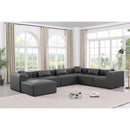 Meridian Cube Charcoal Grey Vegan Leather Modular Sectional IMAGE 2