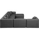 Meridian Cube Charcoal Grey Vegan Leather Modular Sectional IMAGE 4