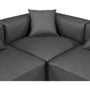 Meridian Cube Charcoal Grey Vegan Leather Modular Sectional IMAGE 7