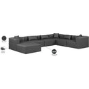 Meridian Cube Charcoal Grey Vegan Leather Modular Sectional IMAGE 9