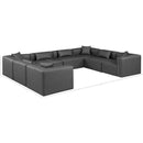 Meridian Cube Charcoal Grey Vegan Leather Modular Sectional IMAGE 10