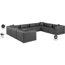 Meridian Cube Charcoal Grey Vegan Leather Modular Sectional IMAGE 9